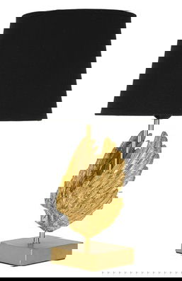 Lampa de masa, Wings, Mauro Ferretti, 1 x E27, 40W, Ø25 x 45 cm, fier/polirasina/textil, auriu/negru
