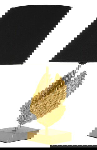 Lampa de masa, Wings, Mauro Ferretti, 1 x E27, 40W, Ø25 x 45 cm, fier/polirasina/textil, auriu/negru