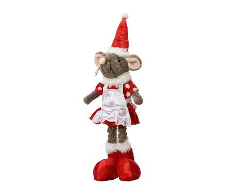 Decoratiune Girl mouse, Decoris, 12x9x45 cm, poliester, multicolor