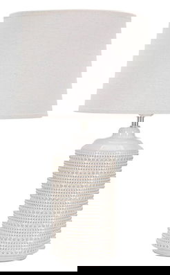 Lampa de masa, Point Light, Mauro Ferretti, 1 x E27, 40W, Ø28 x 47 cm, ceramica/fier/textil, crem