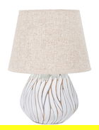 Lampa de masa, Polyresinhonduras, Mauro Ferretti, 1 x E27, 40W, Ø35 x 48 cm, polirasina/fier/textil, alb antic/maro
