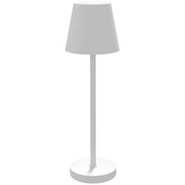 Lampă de masă HOMCOM din acril și metal cu 3 lumini albe 3600mAh, lampă portabilă modernă cu cablu inclus, Ø11,2x36,5 cm, de culoare alb