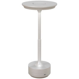 Lampă de masă HOMCOM Touch LED, lampă de noptieră fără fir cu baterie reîncărcabilă de 4000 mAh, 3 tonuri de lumină, Ø13x28,5 cm, de culoare argintiu