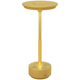 Lampă de masă tactilă HOMCOM cu LED, lampă de noptieră fără fir cu baterie reîncărcabilă de 4000 mAh, 3 tonuri de lumină, Ø13x28,5 cm, de culoare auriu