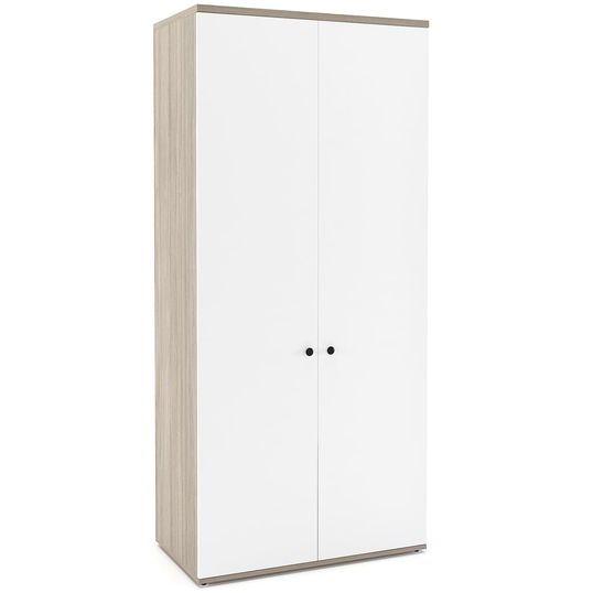 Dulap haine PRIMAVERA 90, H200, 2U, bara umerase, Oak, Alb