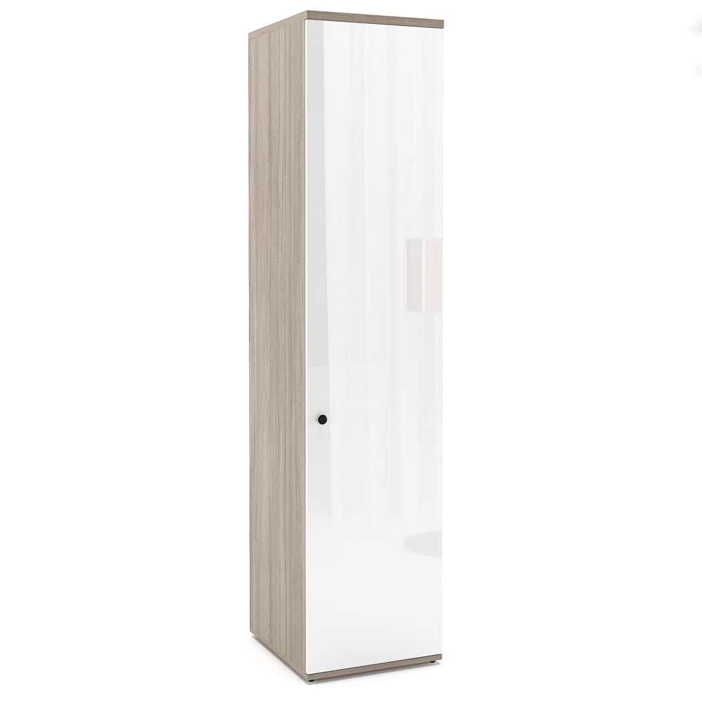Dulap haine PRIMAVERA 45, H200, 1U, polite, Oak, Alb Gloss