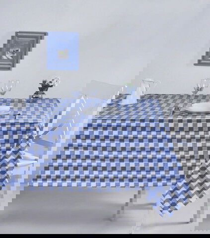 Fata de masa, DC Home, 198DCH1102, Bumbac, 160 x 220 cm, Albastru