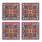 Set suporturi de pahare, Taylor, 366TYR1106, Piatra, 10 x 10 x 1 cm (4 piese), Multicolor