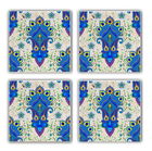 Set suporturi de pahare, Taylor, 366TYR1115, Piatra, 10 x 10 x 1 cm (4 piese), Multicolor