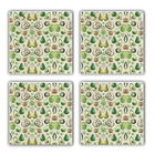 Set suporturi de pahare, Taylor, 366TYR1129, Piatra, 10 x 10 x 1 cm (4 piese), Multicolor