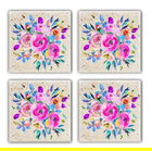 Set suporturi de pahare, Taylor, 366TYR1137, Piatra, 10 x 10 x 1 cm (4 piese), Multicolor