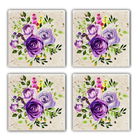 Set suporturi de pahare, Taylor, 366TYR1138, Piatra, 10 x 10 x 1 cm (4 piese), Multicolor