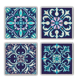 Set suporturi de pahare, Taylor, 366TYR1163, Piatra, 10 x 10 x 1 cm (4 piese), Multicolor