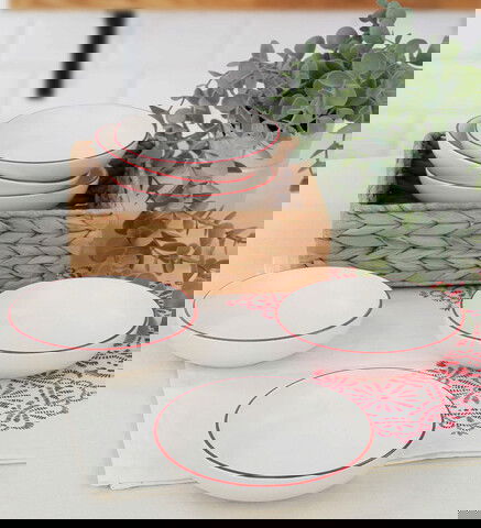 Set boluri pentru sos, Keramika, 275KRM1451, Ceramica, Rosu