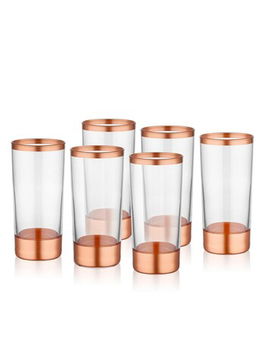 Set pahare, Mia, 742TMA4733, Sticla, Roz Auriu