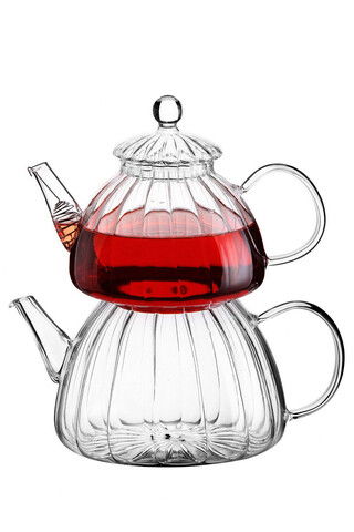 Ceainic, Rowe, 196RWE6118, Sticla borosilicata, Rezistenta la caldura si flacara, Multicolor
