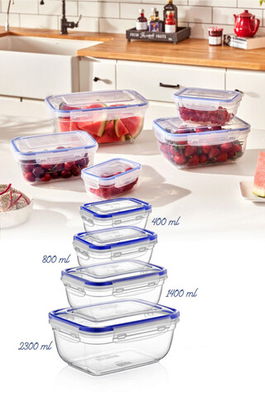 Set recipiente depozitare, Fremont, 964FRM1139, Plastic, Transparent