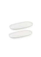 Set platouri servire, Mia, 280TMA1610, Dimensiune: 25 cm (2 bucăți), Alb