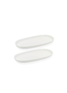 Set platouri servire, Mia, 280TMA1610, Dimensiune: 25 cm (2 bucăți), Alb