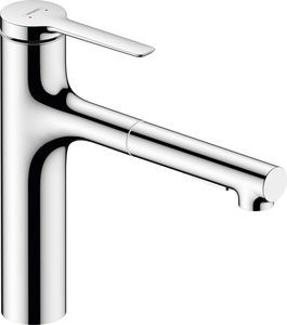 Baterie bucatarie Hansgrohe Zesis M33 cu pipa extractibila ComfortZone 160 sBox crom