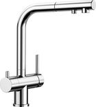 Baterie bucatarie Blanco Fontas-S II cu 3 cai dus extractibil crom