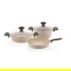 Set vase pentru gatit, Falez, 440FLZ1137, Invelis din granit, Crem