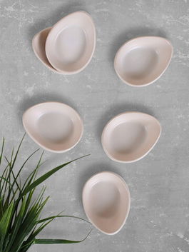 Set boluri pentru sos, Keramika, 275KRM1109, Ceramica, Alb mat