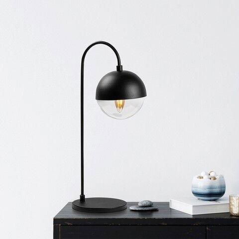 Lampa de masa, Fulgor, 942FLG1841, Metal, Negru