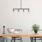 Lustra, Fulgor, 942FLG1191, Metal, Negru/Maro antic