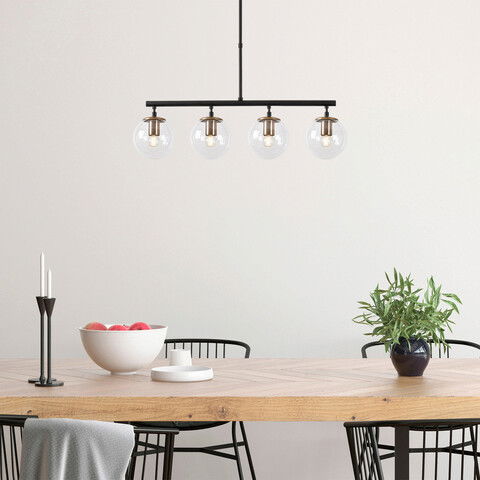 Lustra, Fulgor, 942FLG1191, Metal, Negru/Maro antic