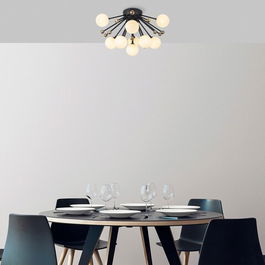 Lustra, Fulgor, 942FLG1320, Metal, Negru
