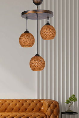 Lustra, FullHouse, 390FLH1603, Metal, Galben mustar