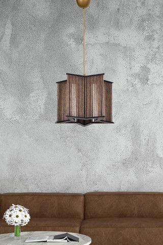 Lustra, FullHouse, 390FLH1598, Metal, Negru / Aur roz
