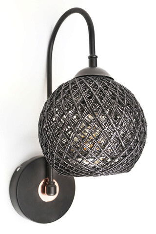 Aplica de perete, Hmy Design, 687HMY1804, Metal, Negru/Argintiu