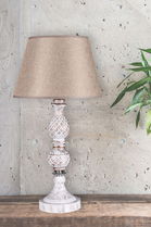 Lampa de masa, Hmy Design, 687HMY1553, Metal, Bej/Alb