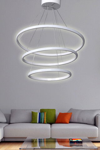 Lustra, Hmy Design, 687HMY1141, Aluminiu, Alb