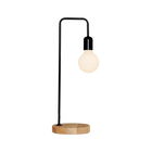 Lampa de masa, Lightric, 414LRC1320, Lemn, Negru