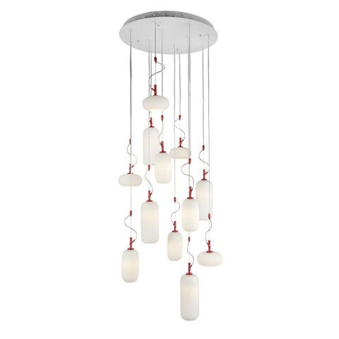Lustra, Lightric, 414LRC1667, Metal, Rosu