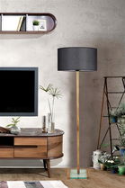 Lampadar, Luin, 534LUN4432, Lemn de brad, Stejar / Negru