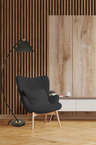 Lampadar, Luin, 534LUN4196, Metal, Negru