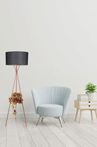 Lampadar, Luin, 534LUN3736, Metal, Negru