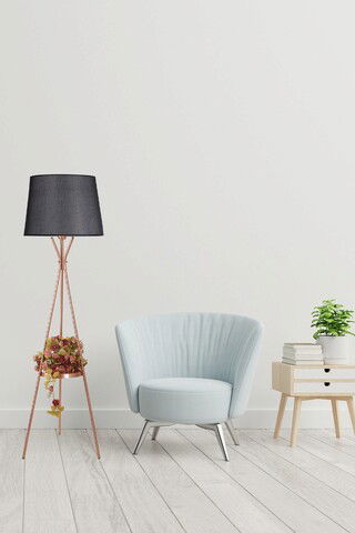 Lampadar, Luin, 534LUN3739, Metal, Negru