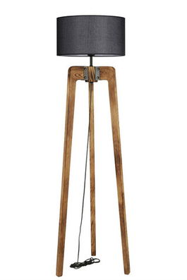 Lampadar, Luin, 534LUN4421, Lemn de brad, Nuc / Negru