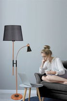 Lampadar, Luin, 534LUN4270, Metal, Negru/Cupru