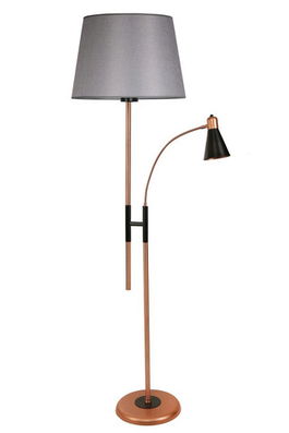 Lampadar, Luin, 534LUN4271, Metal, Gri / Cupru