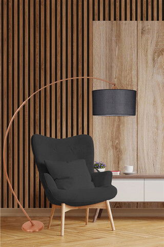 Lampadar, Luin, 534LUN4211, Metal, Negru
