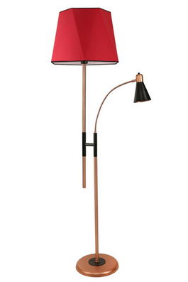 Lampadar, Luin, 534LUN4274, Metal, Roșu / Cupru