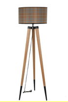 Lampadar, Luin, 534LUN4407, Corp din carpen, Bej / Maro / Stejar