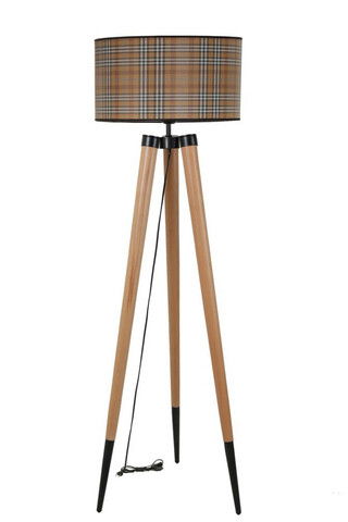 Lampadar, Luin, 534LUN4407, Corp din carpen, Bej / Maro / Stejar