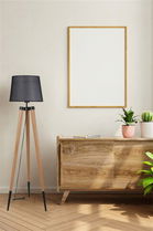 Lampadar, Luin, 534LUN4403, Corp din carpen, Stejar / Negru